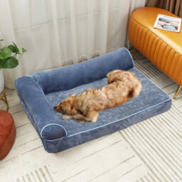 Dog Bed Pet L-Shape Bolster Bolstered Sleeping Sofa Couch-L - thumbnail 5