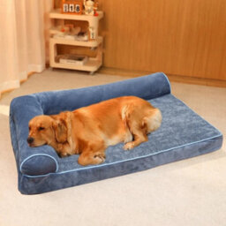 Dog Bed Pet L-Shape Bolster Bolstered Sleeping Sofa Couch-L - thumbnail 4