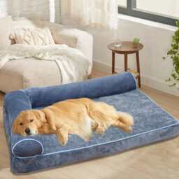 Dog Bed Pet L-Shape Bolster Bolstered Sleeping Sofa Couch-L - thumbnail 1