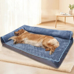 Dog Bed Pet L-Shape Bolster Bolstered Sleeping Sofa Couch-L - thumbnail 3