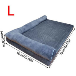Dog Bed Pet L-Shape Bolster Bolstered Sleeping Sofa Couch-L - thumbnail 2