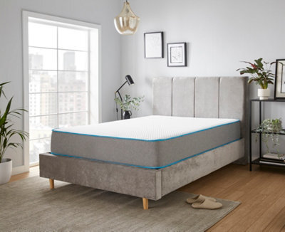 Starlight Beds Grey Deep Quilted Bubble Memory Foam Spring Mattress Double - image 1