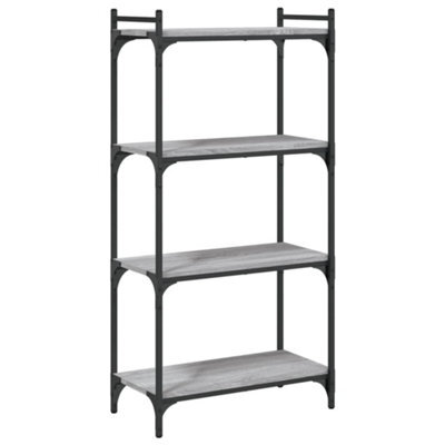 Berkfield Industrial Bookcase 4-Tier Grey Sonoma 60X30X120 Cm Engineered Wood - image 1