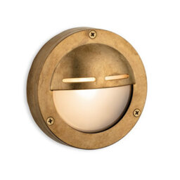 Luminosa Lighting Luminosa Nautic Bulkhead Brass With Frosted Glass Ip64