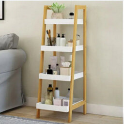 Aspect Furniture Kassi 4-Tier Bamboo Ladder Box Shelving Unit/bathroom Kitchen Storage - thumbnail 2