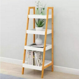 Aspect Furniture Kassi 4-Tier Bamboo Ladder Box Shelving Unit/bathroom Kitchen Storage