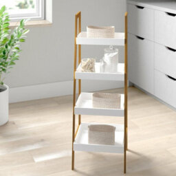 Aspect Furniture Kassi 4-Tier Bamboo Ladder Box Shelving Unit/bathroom Kitchen Storage - thumbnail 3