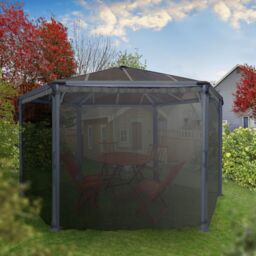 Palram - Canopia Grey Gazebo Netting, Pack Of 6 (L)2.17M (W)2.32M For Roma & Monaco - thumbnail 2