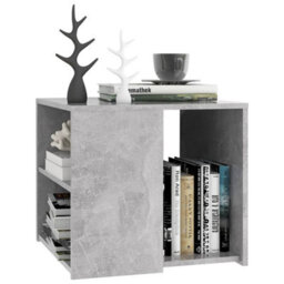 Berkfield Side Table Concrete Grey 50X50X45 Cm Engineered Wood - thumbnail 3