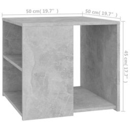 Berkfield Side Table Concrete Grey 50X50X45 Cm Engineered Wood - thumbnail 6