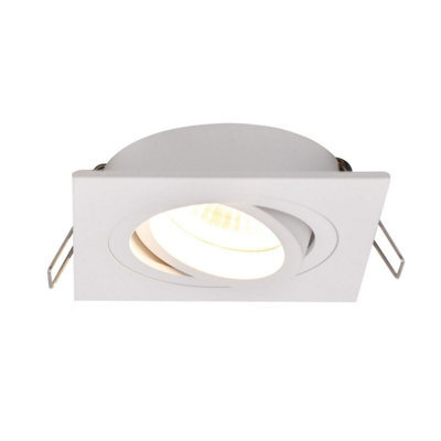 Luminosa Lighting Luminosa Rondoo Square Recessed Downlight, White, 1X Gu10