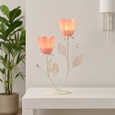 Decorative Floral Double Candle Holder