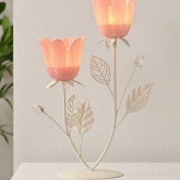 Decorative Floral Double Candle Holder - thumbnail 2