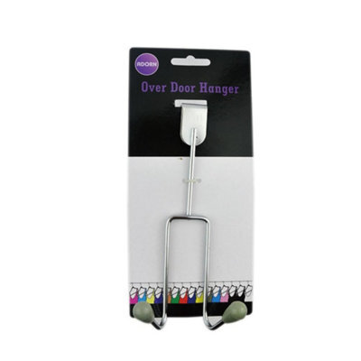 Over Door Hanger With 2 Hooks Sturdy Metal Door Hook Rack For Coats, Clothes, Towels & Bags.
