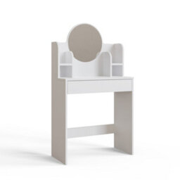Gfw Idis Circular Mirror Dressing Table White - thumbnail 3
