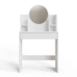 Gfw Idis Circular Mirror Dressing Table White - thumbnail 5