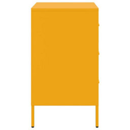 Berkfield Bedside Cabinets 2 Pcs Mustard Yellow 36X39X68 Cm Steel - thumbnail 7