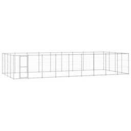 Berkfield Outdoor Dog Kennel Galvanised Steel 43.56 M2 - thumbnail 1