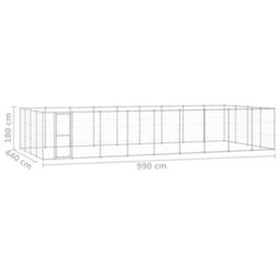 Berkfield Outdoor Dog Kennel Galvanised Steel 43.56 M2 - thumbnail 6