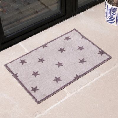 Artsy Doormats Brown Stars Indoor Washable Doormat - image 1