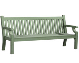 Winawood Sandwick 4 Seater Wood Effect Bench - Duck Egg Green - thumbnail 4