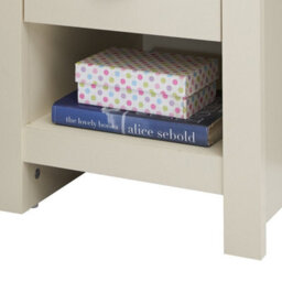 Timber Art Design Lisbon Bedside Cabinet Bedroom Furniture Nightstand Table 1 Drawer Cream - thumbnail 7