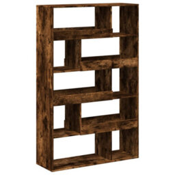 Berkfield Bookcase Smoked Oak100X33X156.5 Cm Engineered Wood - thumbnail 6