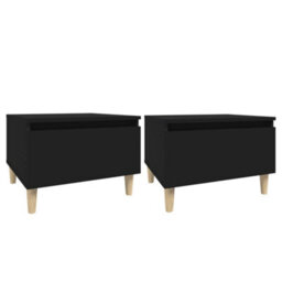 Berkfield Side Tables 2 Pcs Black 50X46X35 Cm Engineered Wood - thumbnail 2
