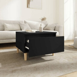 Berkfield Side Tables 2 Pcs Black 50X46X35 Cm Engineered Wood - thumbnail 4