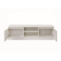 Timber Art Design Modern Tv Unit 120Cm Media Cabinet 2 Doors + Shelf White Turin - thumbnail 3