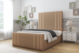 "Sloomy Kingsley Latte Dumfries Bed Frame With 50"" Upholstered Headboard 2'6 Small Single" - thumbnail 2