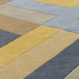 Ochre Grey Handmade Luxurious Modern Wool Easy To Clean Soft Bedroom Dining Room Living Room Rug -66 X 200Cm (Runner) - thumbnail 2
