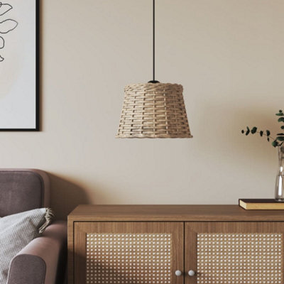 Walplus Ceiling Lamp Shade Brown 25X17 Cm Wicker - image 1