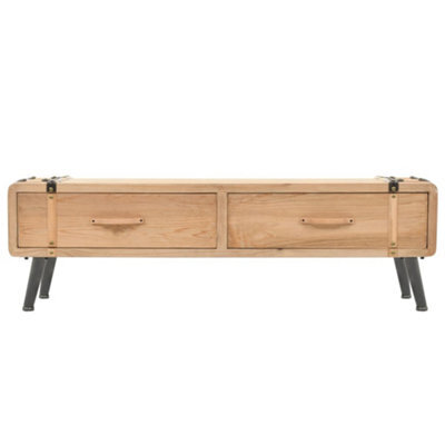 Berkfield Durable Tv Cabinet Solid Fir Wood 120X33X35 Cm - image 1