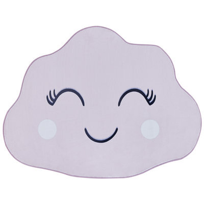 Beliani Kids Rug Cumulus Pastel Pink 90 X 120 Cm - image 1