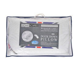Homescapes White Duck Down Pillow - thumbnail 1