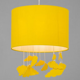 Litecraft Clouds Mobile Easy Fit Yellow Glow Kids Lamp Shade - thumbnail 3