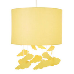 Litecraft Clouds Mobile Easy Fit Yellow Glow Kids Lamp Shade - thumbnail 2