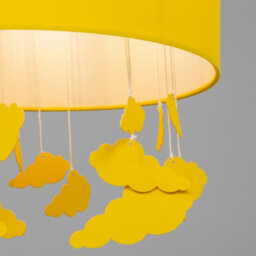 Litecraft Clouds Mobile Easy Fit Yellow Glow Kids Lamp Shade - thumbnail 5