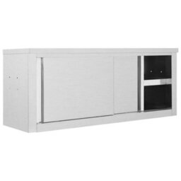 Walplus Kitchen Wall Cabinet With Sliding Doors 120X40X50 Cm Stainless Steel - thumbnail 3