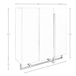 Angel Cerda Elegant White Wood And Chrome Steel Tall Sideboard For Modern Living Spaces - thumbnail 7