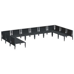 Berkfield Garden Sofa Set 10 Pcs Anthracite Steel - thumbnail 5