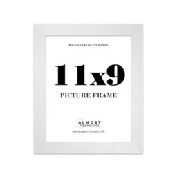 "15X15"" Walnut Picture Frame - 15X15"" Square Frame With 14X14"" Mount For 15X15""/14X14"" Pictures Moderrn Style Thin Edge, 1 Pack" - thumbnail 1