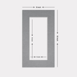 Ak Frames 16X9 Mid Grey Picture Mounts To Fit 12X5 Aperture Size - Mount Board Only (No Frame Included) - thumbnail 3