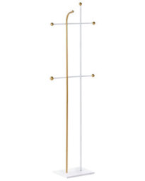Wyld and Coco Luxor Freestanding Coat Rack Gold Steel 162Cm, 6 Hooks, Modern Hallway Organizer - thumbnail 3