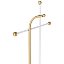 Wyld and Coco Luxor Freestanding Coat Rack Gold Steel 162Cm, 6 Hooks, Modern Hallway Organizer - thumbnail 5
