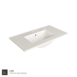 Banyetti Kameo 800mm Wall Hung 2 Drawer Vanity Unit With Basin - Matt White - thumbnail 5