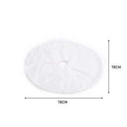 Darphe White Plush Christmas Tree Skirt Christmas Ornament - thumbnail 5