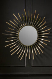 my furniture Zia Brass Wall Mirror - Framed Mirrors Collection - thumbnail 2