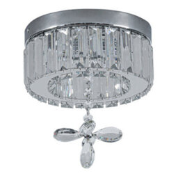 Thehotsale Chorme Finish Round Crystal Ceiling Light With Crystal Pendant 20Cm Dia - thumbnail 3